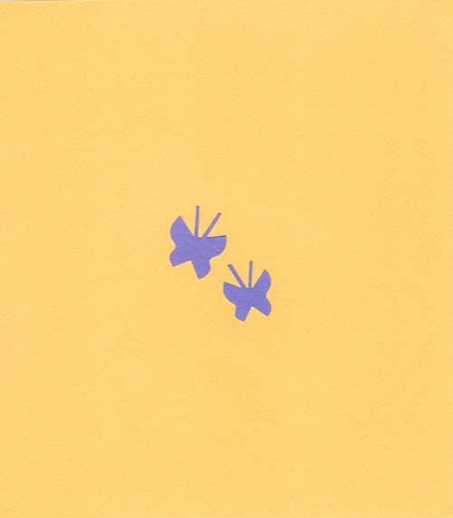 蝶々をイメージしたシンプルな切り絵イラスト