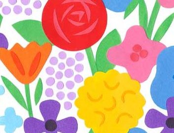 色とりどりの花のイラストレーション