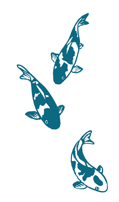 鯉の単色イラスト