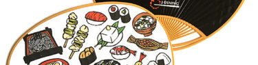 日本食や日本料理の切り絵イラスト