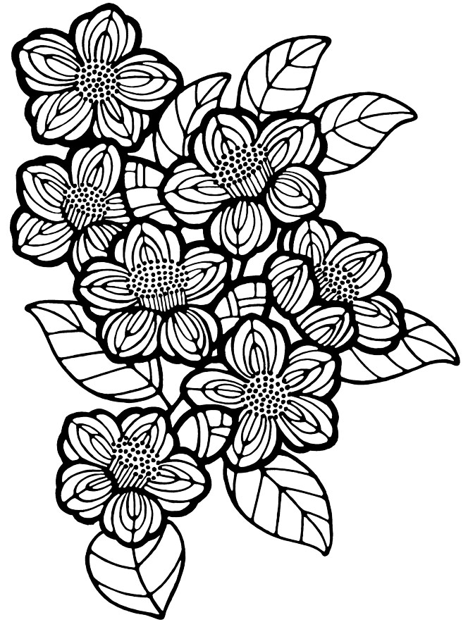 モノトーンの椿の花イラスト